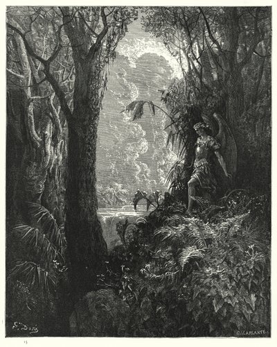 Illustration von Gustave Doré für Miltons Paradise Lost, Buch IV, Zeile 247 von Gustave Dore